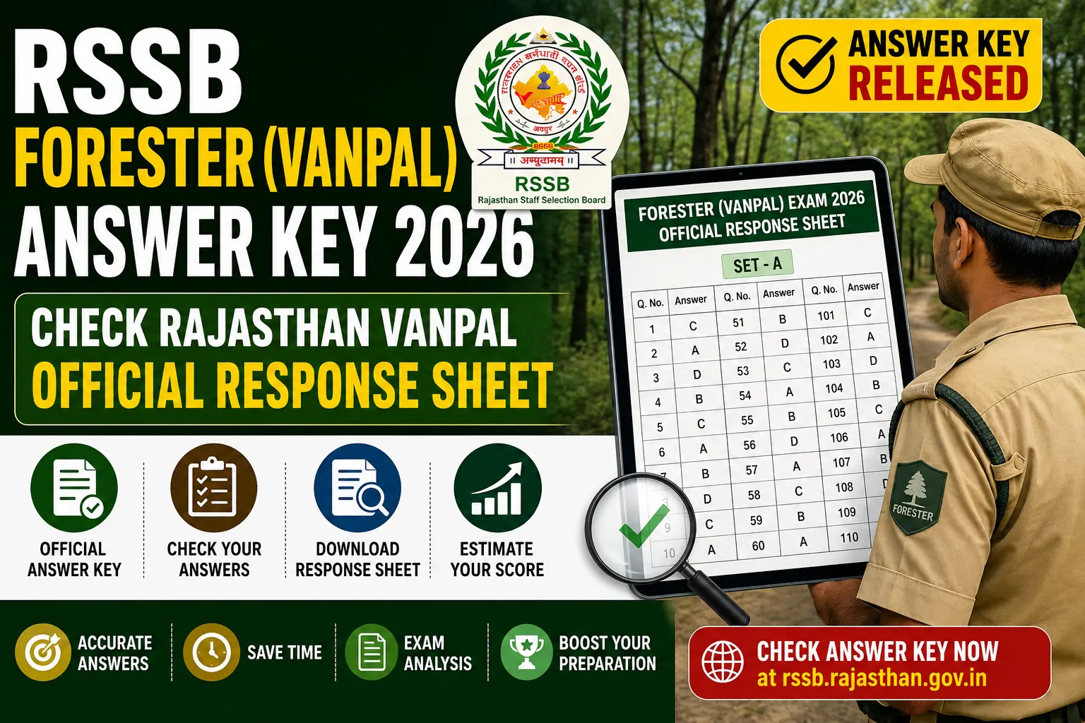 RSSB Forester Answer Key 2026