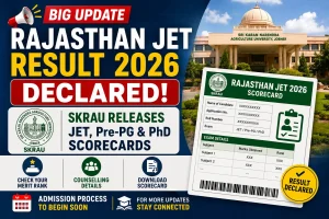 Rajasthan JET Result 2026