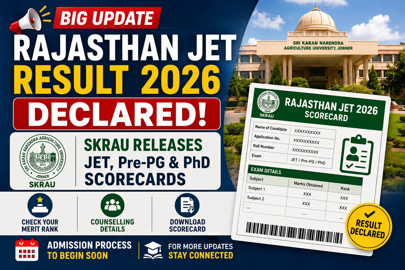 Rajasthan JET Result 2026