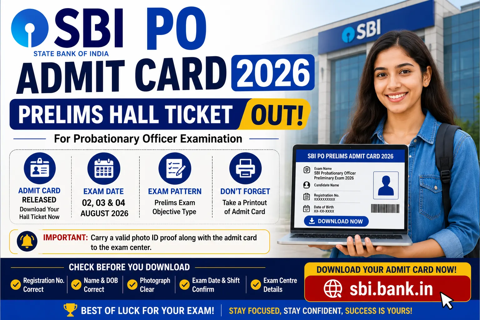 SBI PO Admit Card 2026