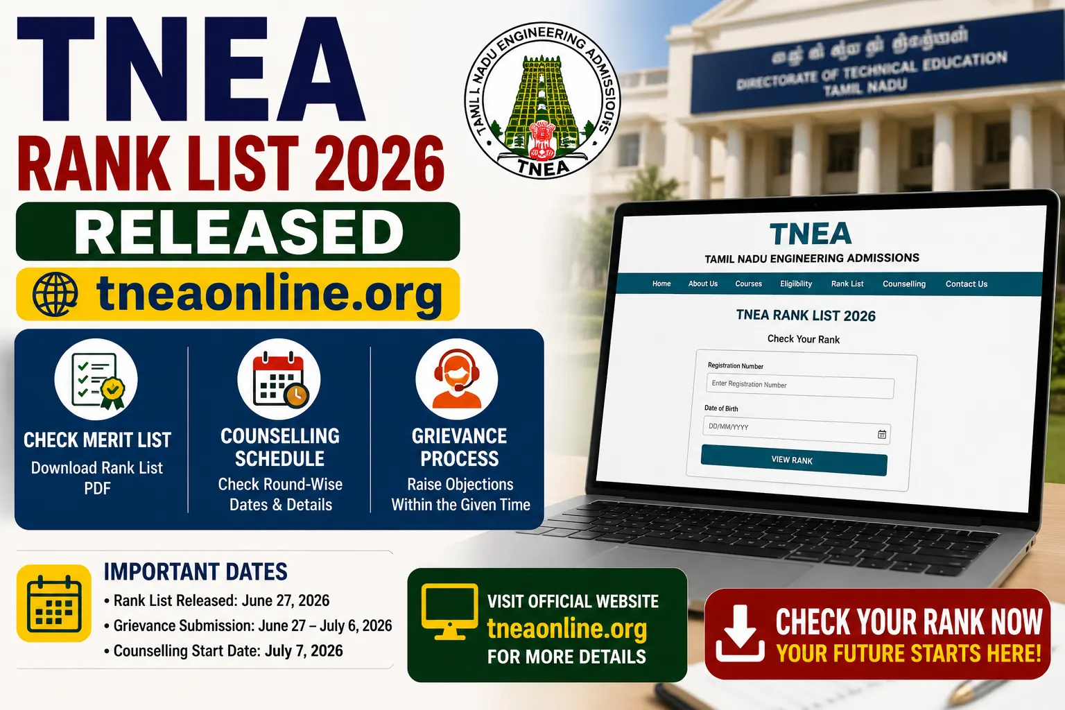TNEA Rank List 2026