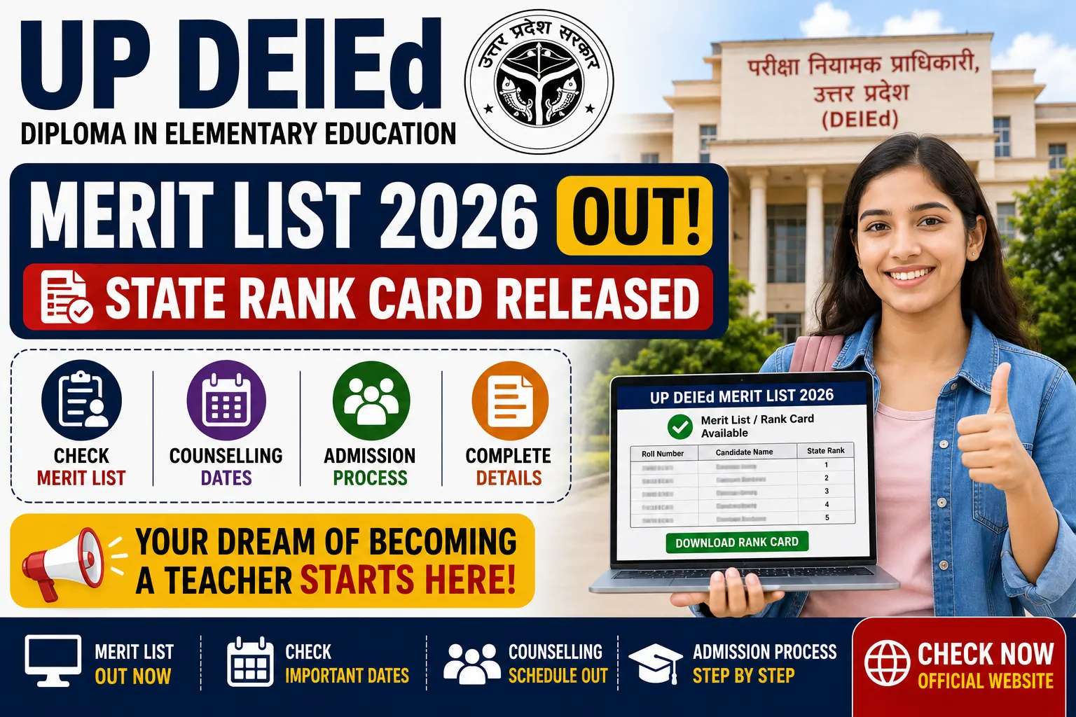 UP DElEd Merit List 2026