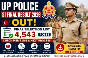 UP Police SI Final Result 2026