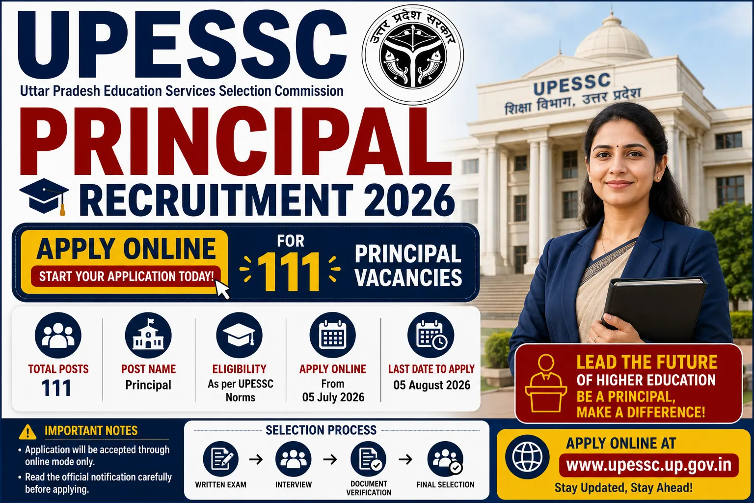 UPESSC Principal Recruitment 2026