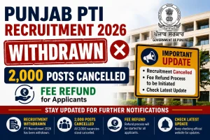 Punjab PTI Recruitment 2026